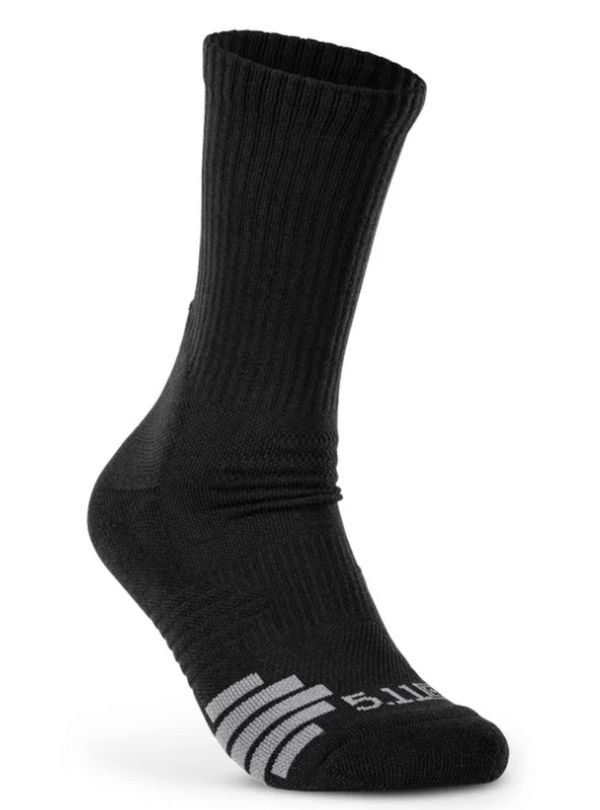 5.11 Tactical Duty Ready Plus Crew Sock - 3 Pack-Socks-5.11 Tactical-Small-Black-GearOut