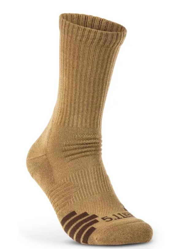 5.11 Tactical Duty Ready Plus Crew Sock - 3 Pack-Socks-5.11 Tactical-Small-Coyote-GearOut