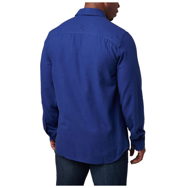 5.11 TACTICAL SILVERWOOD FLANNEL SOLID LONG SLEEVES - BLUE MUSSEL