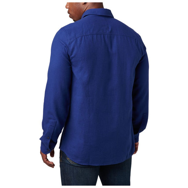 5.11 TACTICAL SILVERWOOD FLANNEL SOLID LONG SLEEVES - BLUE MUSSEL