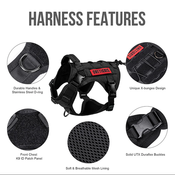 ONETIGRIS - Fire Watcher K9 Harness 2.0 | Metal Buckle
