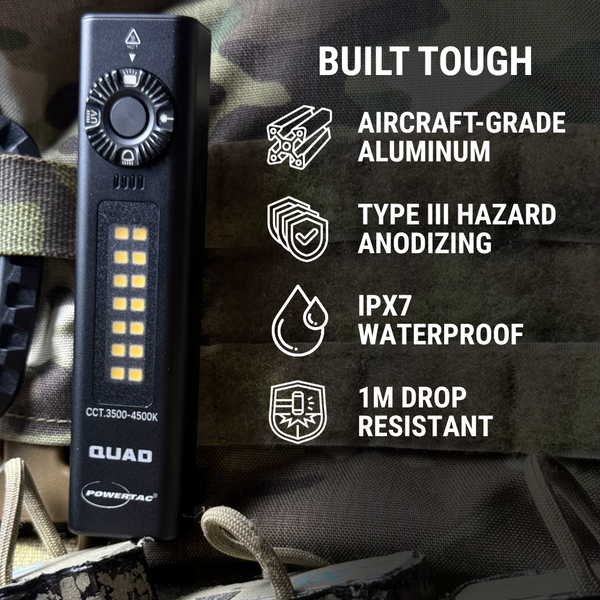 Powertac - QUAD | 4-in-1 2000 Lumen EDC Flashlight