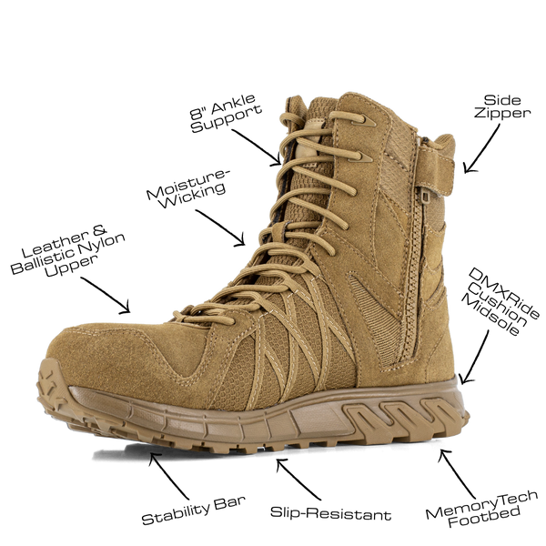 Reebok - Trailgrip Tactical | 8" Side-Zip Boot