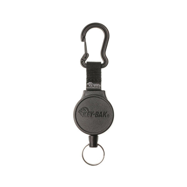 KeyBak MID6 Heavy Duty Retractable Keychain with Carabiner or Belt Clip That Holds Up to 10 Keys