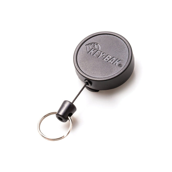 KeyBak MID6 Heavy Duty Retractable Keychain with Carabiner or Belt Clip That Holds Up to 10 Keys