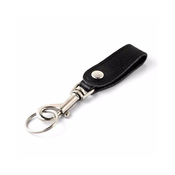 KeyBak Bolt Snap Key Ring with Detachable Leather Strap