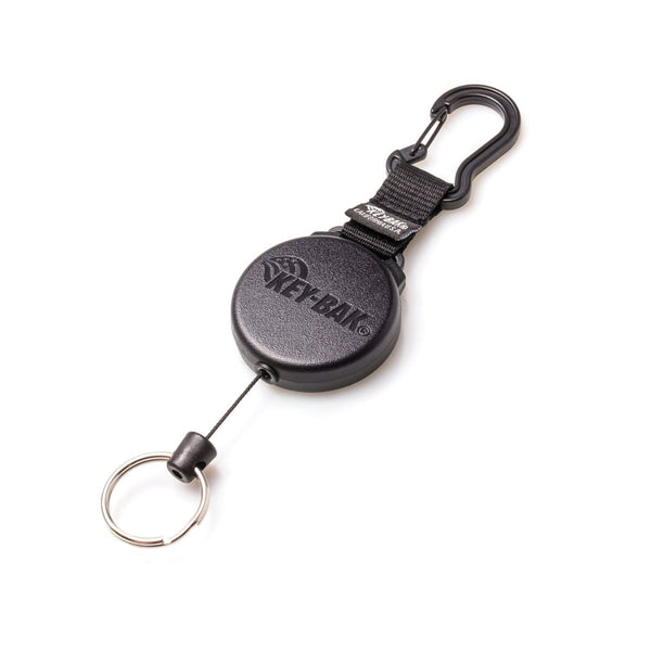 KeyBak SECURIT Heavy Duty Retractable Carabiner Keychain - 22 Keys - 36" / 13 oz. - Cord (Super Duty)