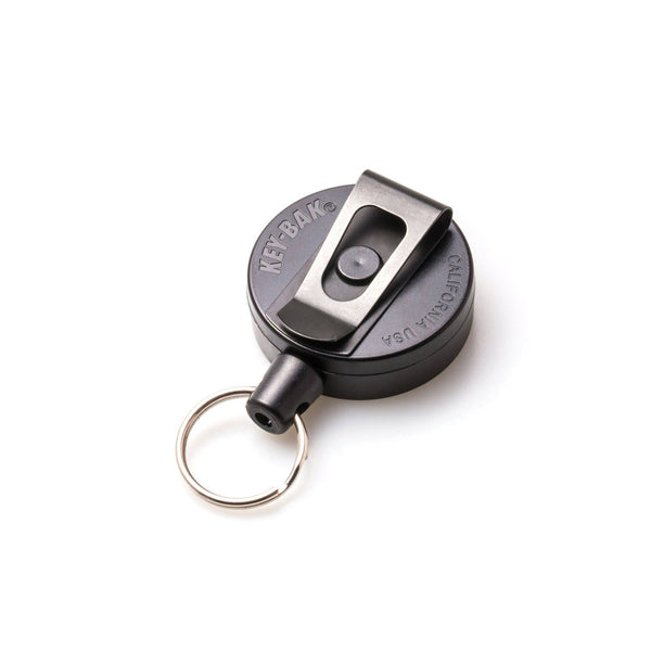 KeyBak MID6 Heavy Duty Retractable Keychain with Carabiner or Belt Clip That Holds Up to 10 Keys