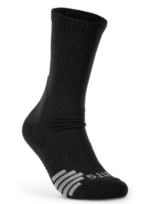 5.11 Tactical Duty Ready Plus Crew Sock - 3 Pack-Socks-5.11 Tactical-Small-Black-TacSource