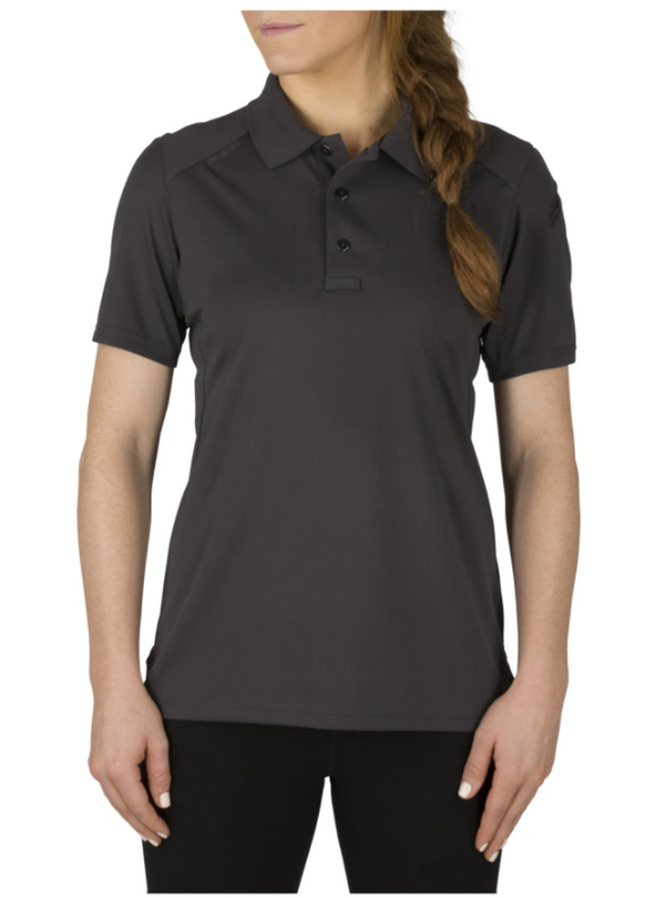 5.11 Tactical Women's Helios Short Sleeve Polo-Polos-5.11 Tactical-S-Charcoal-TacSource