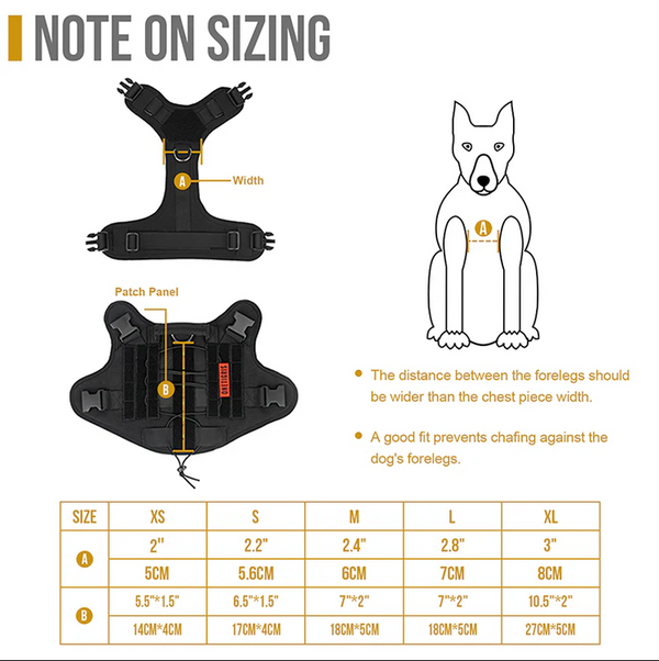 ONETIGRIS - Fire Watcher K9 Harness 2.0 | Metal Buckle
