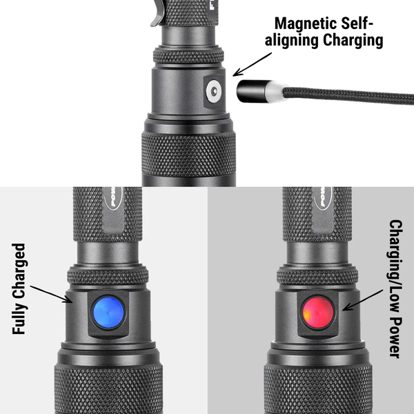 Powertac - FlexBeam GEN2  | 2000 Lumens Adjustable Beam Flashlight