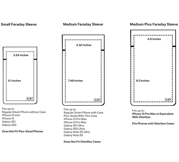 SLNT Faraday Sleeves for Phones Weatherproof Nylon Black Small Gear Australia by G8
