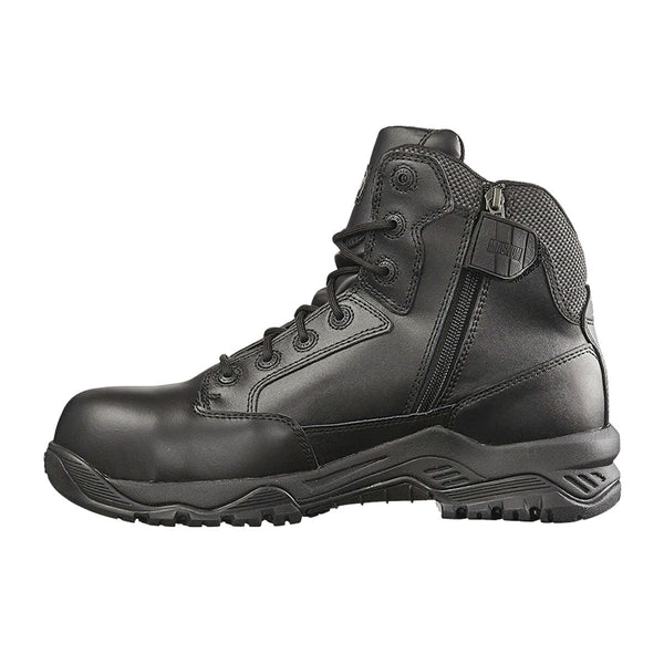 Magnum Strike Force 6.0 Leather Side-Zip Composite Toe Waterproof Boot Black