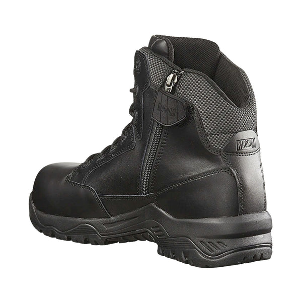 Magnum Strike Force 6.0 Leather Side-Zip Composite Toe Waterproof Boot Black