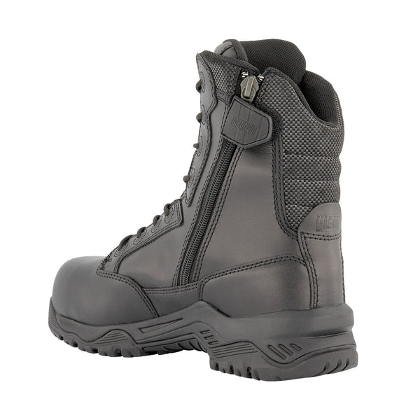 Magnum Strike Force 8.0 Leather Side-Zip Composite Toe Waterproof Boot Black