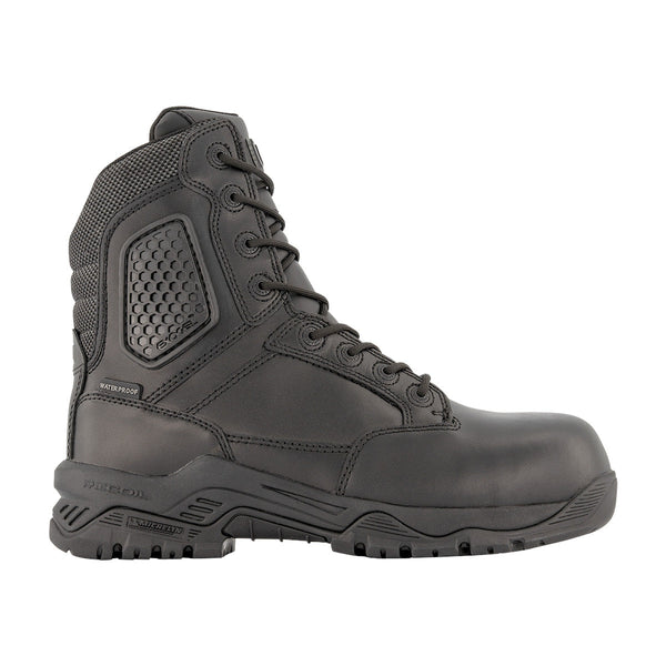 Magnum Strike Force 8.0 Leather Side-Zip Composite Toe Waterproof Boot Black