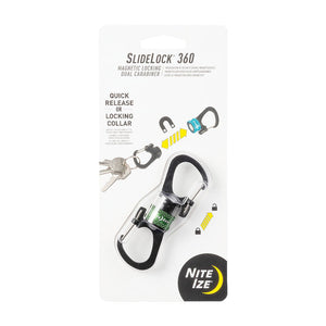 Nite Ize SlideLock 360° Magnetic Locking Carabiner Olive-Outdoor and Survival-Nite-Ize-TacSource