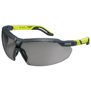 Uvex i-5 Safety Glasses Grey and Lime Frame Grey HC-AF Lens-Eyewear-Uvex-TacSource